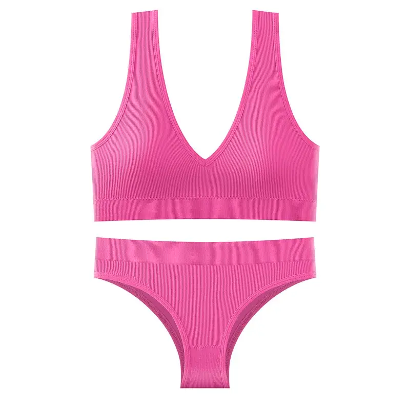 Ladies Cross Body Underwear Purple Gathered Backless - Image 14