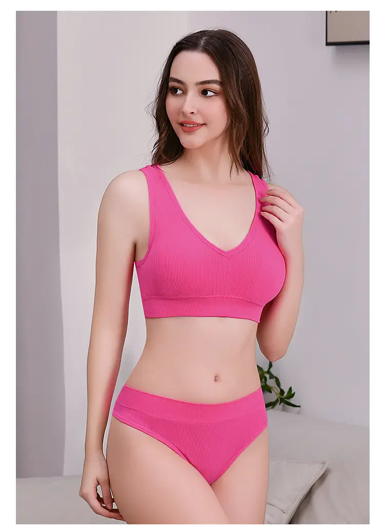 Ladies Cross Body Underwear Purple Gathered Backless — feature 19