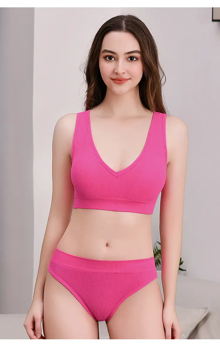 Ladies Cross Body Underwear Purple Gathered Backless — feature 20