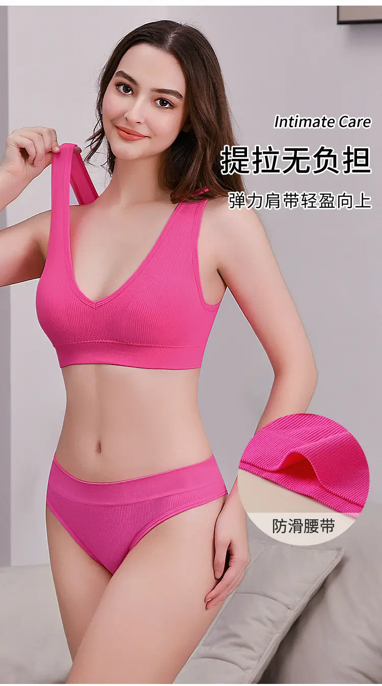 Ladies Cross Body Underwear Purple Gathered Backless — feature 4