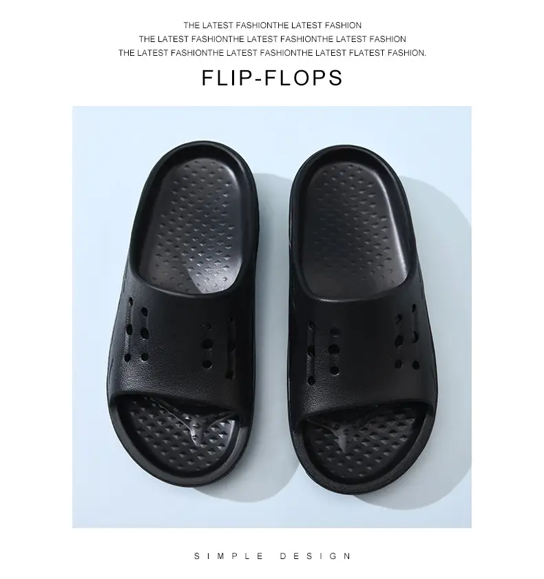 Women's Slippers for Outer Wear Non-slip Soft Breathable One-piece Slip-on All-match Lightweight EVA Home Sandals — feature 14