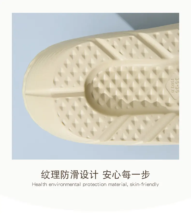 Women's Slippers for Outer Wear Non-slip Soft Breathable One-piece Slip-on All-match Lightweight EVA Home Sandals — feature 7