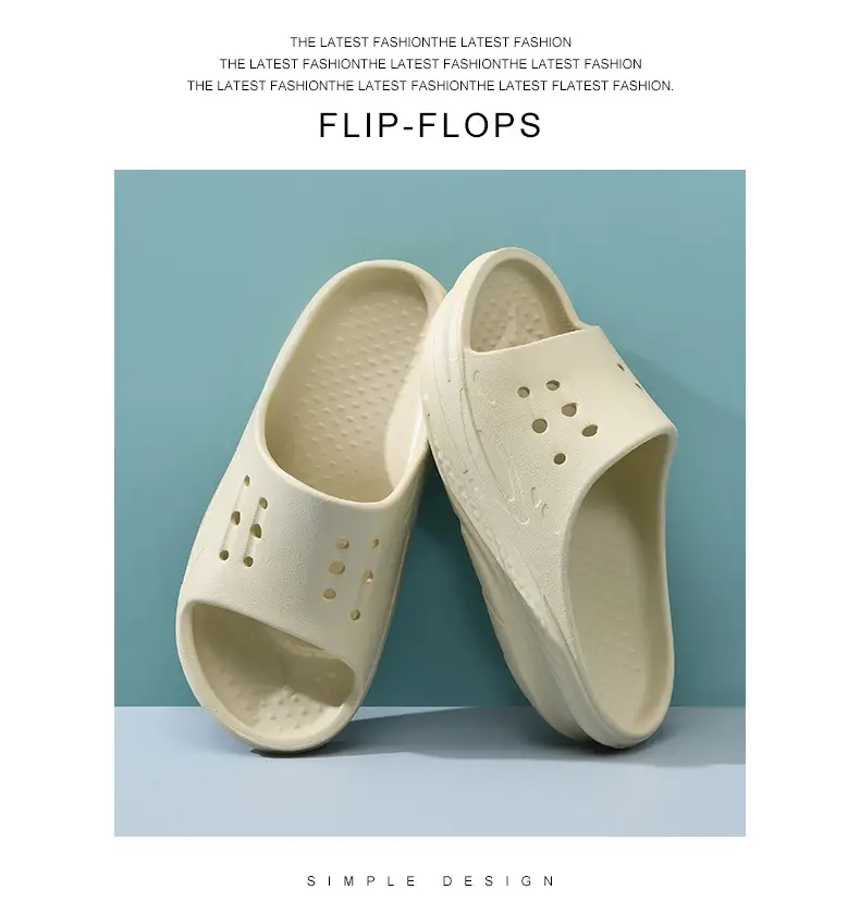 Women's Slippers for Outer Wear Non-slip Soft Breathable One-piece Slip-on All-match Lightweight EVA Home Sandals — feature 9