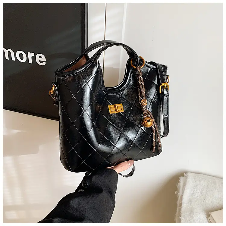 Retro Quilted Brown Bucket Bag for Women 2024 — feature 16