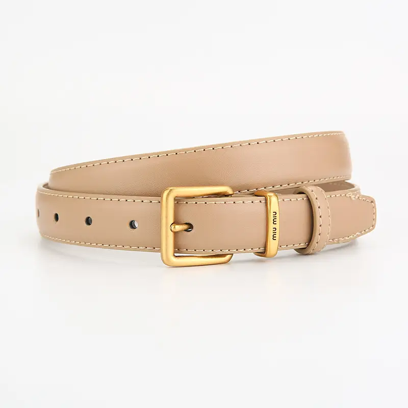 Women Retro Antique Bronze Leather Belt Winter - Image 5