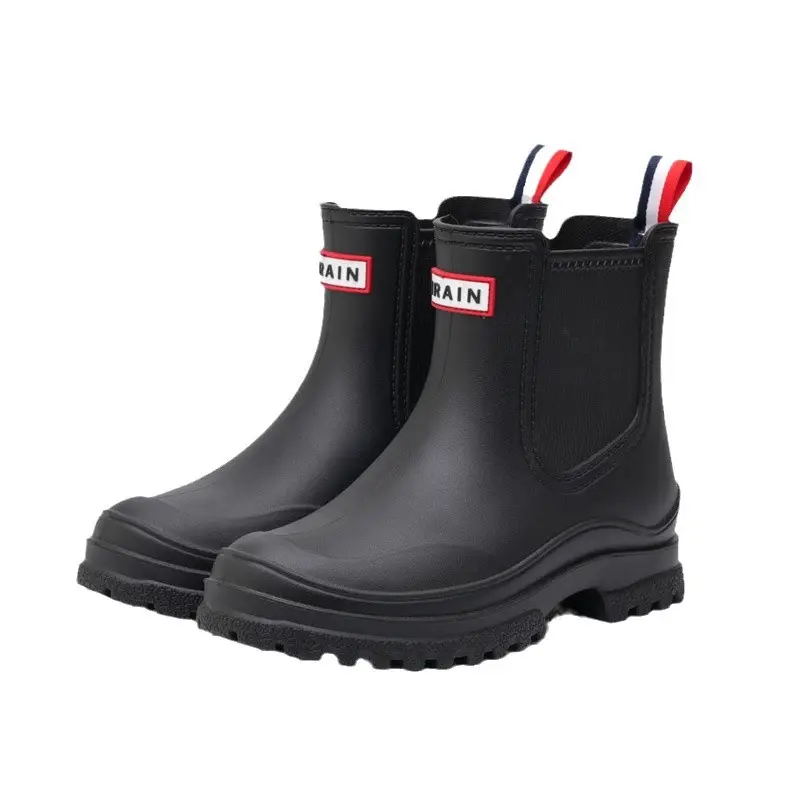 Cross-border Women's Short Non-slip Rain Boots PVC One-time Shaping Water Boots Spring and Summer Waterproof Shoes European-size Low-top Rain Boots - Image 8