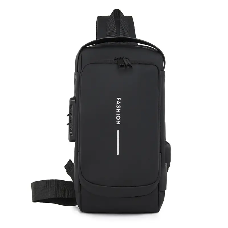 Men's Waterproof Crossbody Bag with USB Charging & Password Lock - Image 9