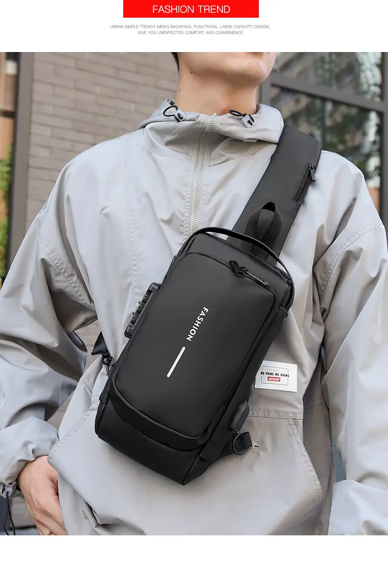 Men's Waterproof Crossbody Bag with USB Charging & Password Lock — feature 19