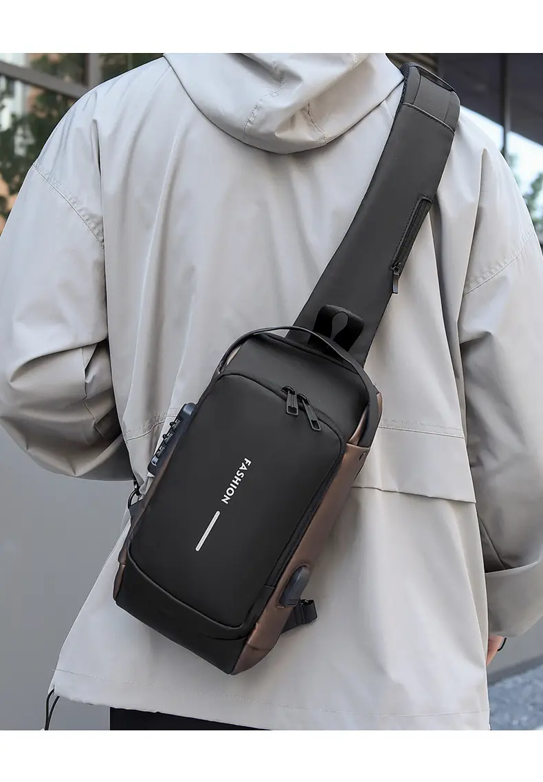 Men's Waterproof Crossbody Bag with USB Charging & Password Lock — feature 20