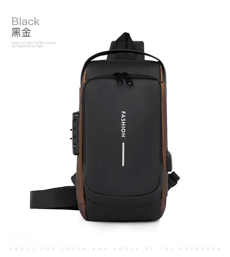 Men's Waterproof Crossbody Bag with USB Charging & Password Lock — feature 25