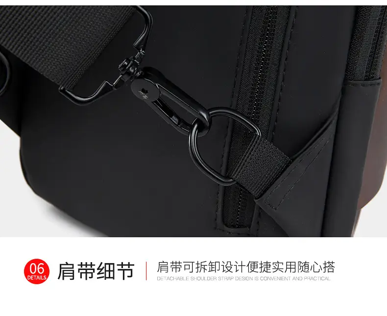 Men's Waterproof Crossbody Bag with USB Charging & Password Lock — feature 35