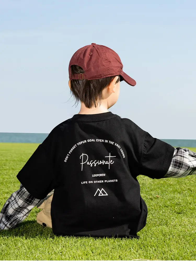 Kids Plaid T-Shirt White Cotton Boys All Season