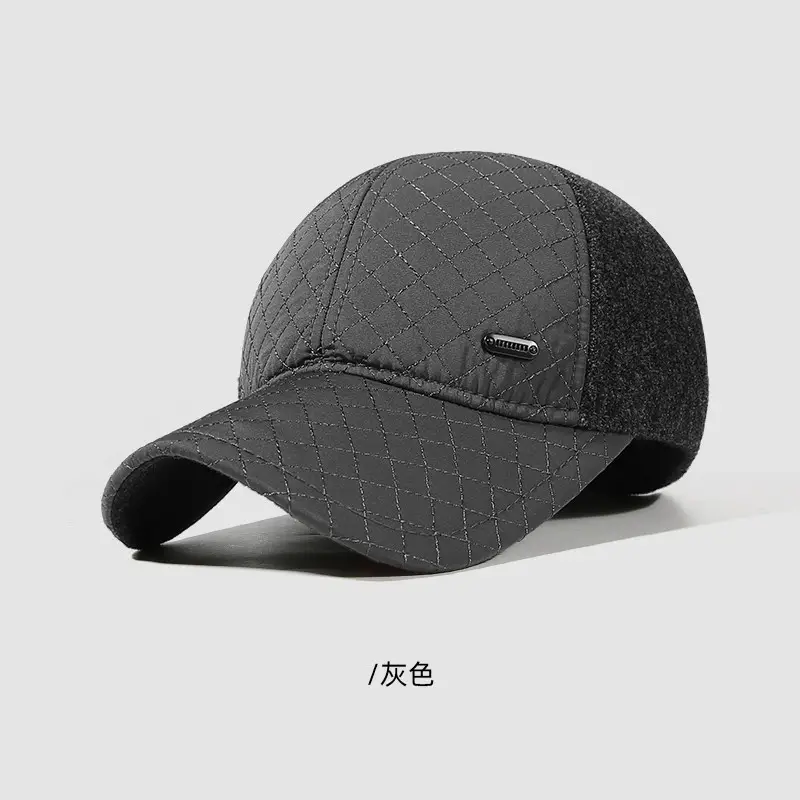 Men's Fleece Cap with Ear Protection Black