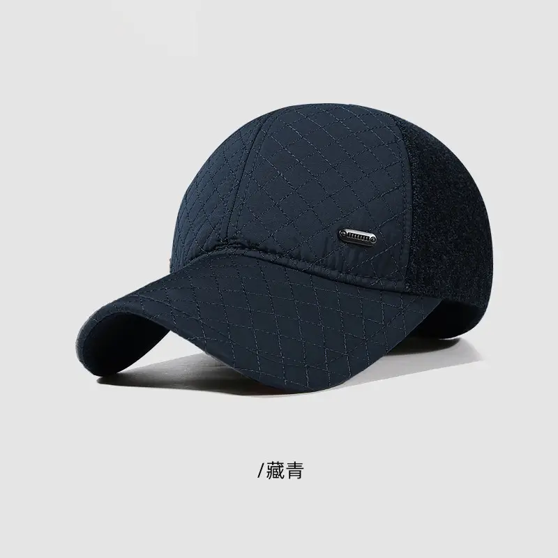 Men's Fleece Cap with Ear Protection Black