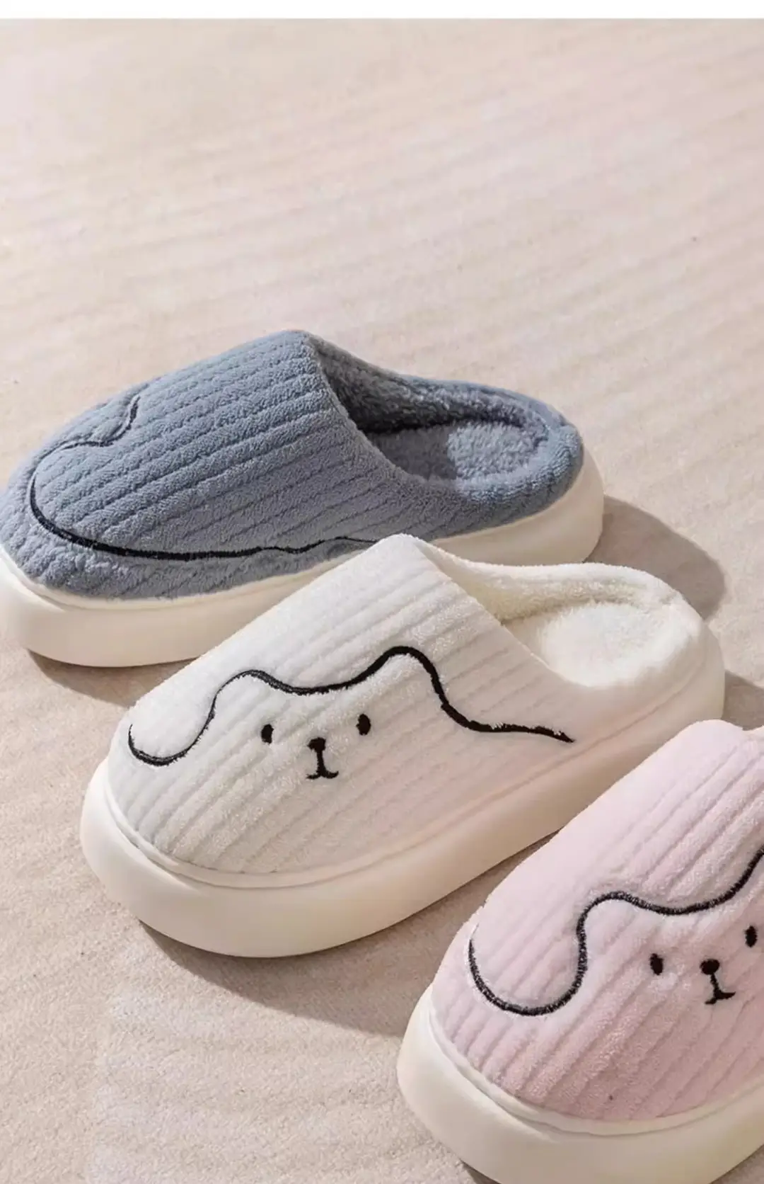 Cotton Slippers Women's Autumn and Winter New Indoor Home Non-slip Thick Bottom Cute Plush Warm Couple's Household Cotton Slippers for Men — feature 29