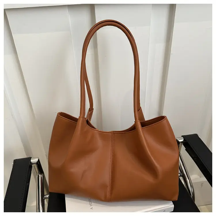 Silver Japanese Korean Niche Fashion Tote Bag Large Capacity Daily Commute Shoulder Bag — feature 11