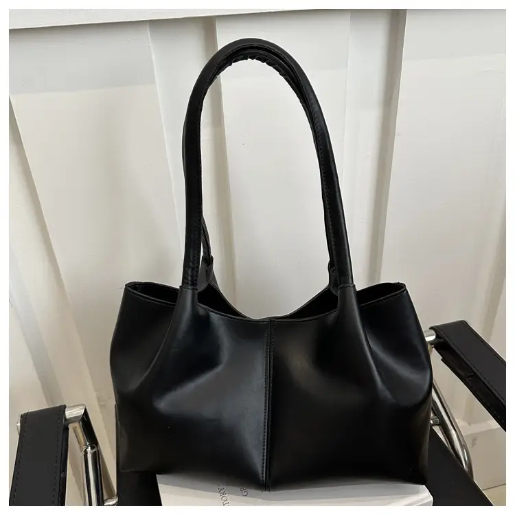 Silver Japanese Korean Niche Fashion Tote Bag Large Capacity Daily Commute Shoulder Bag — feature 15