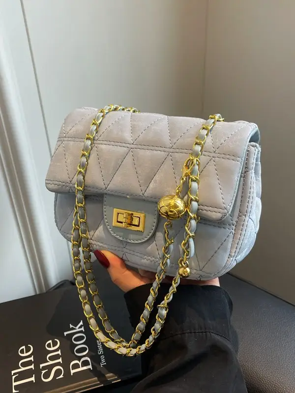 Women's 2024 Winter Crossbody Saddle Bag with Chain