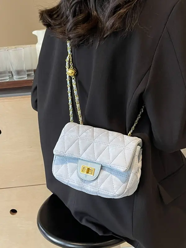 Women's 2024 Winter Crossbody Saddle Bag with Chain