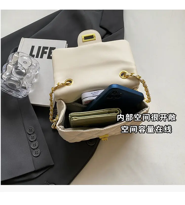Women's 2024 Winter Crossbody Saddle Bag with Chain — feature 6