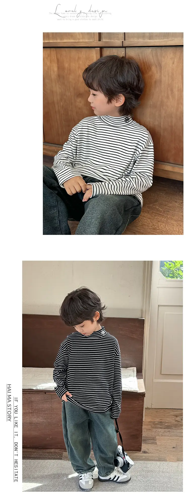 2025 Boys Striped Thermal Long Sleeve T-Shirt — feature 12