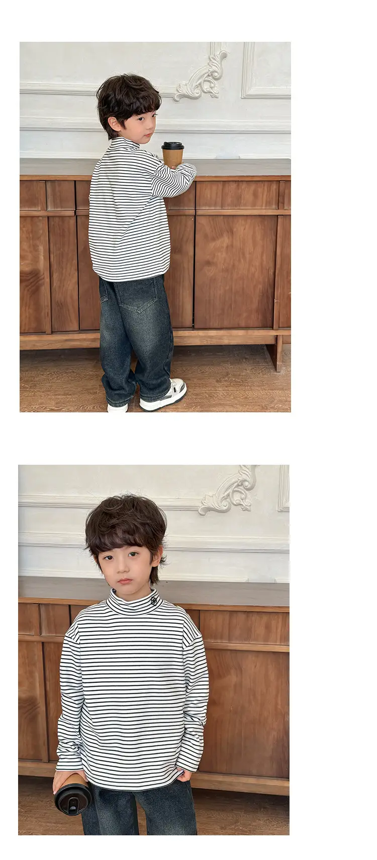 2025 Boys Striped Thermal Long Sleeve T-Shirt — feature 15