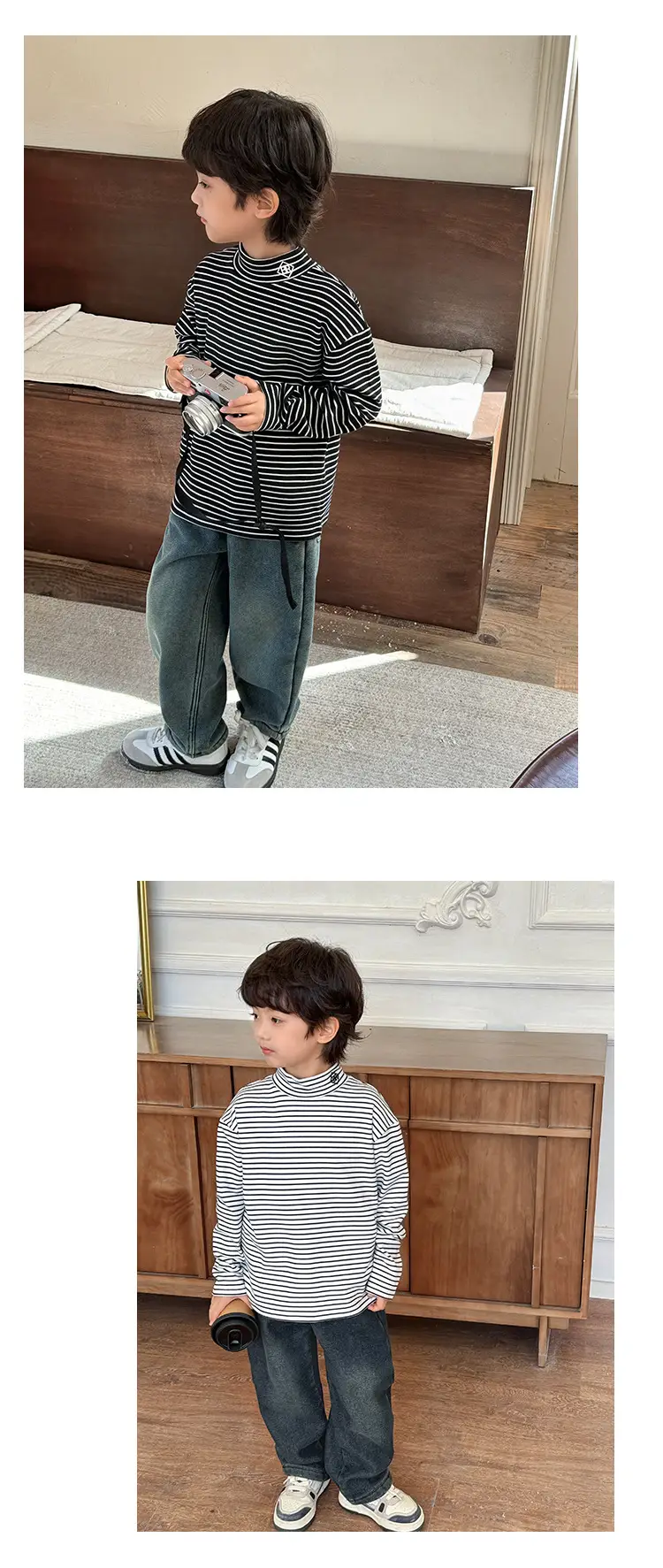 2025 Boys Striped Thermal Long Sleeve T-Shirt — feature 16