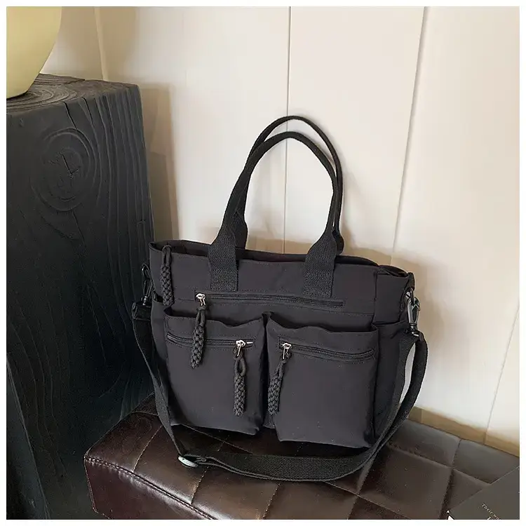 Women's Cross-Country Large Capacity Tote Bag Brown Nylon — feature 39