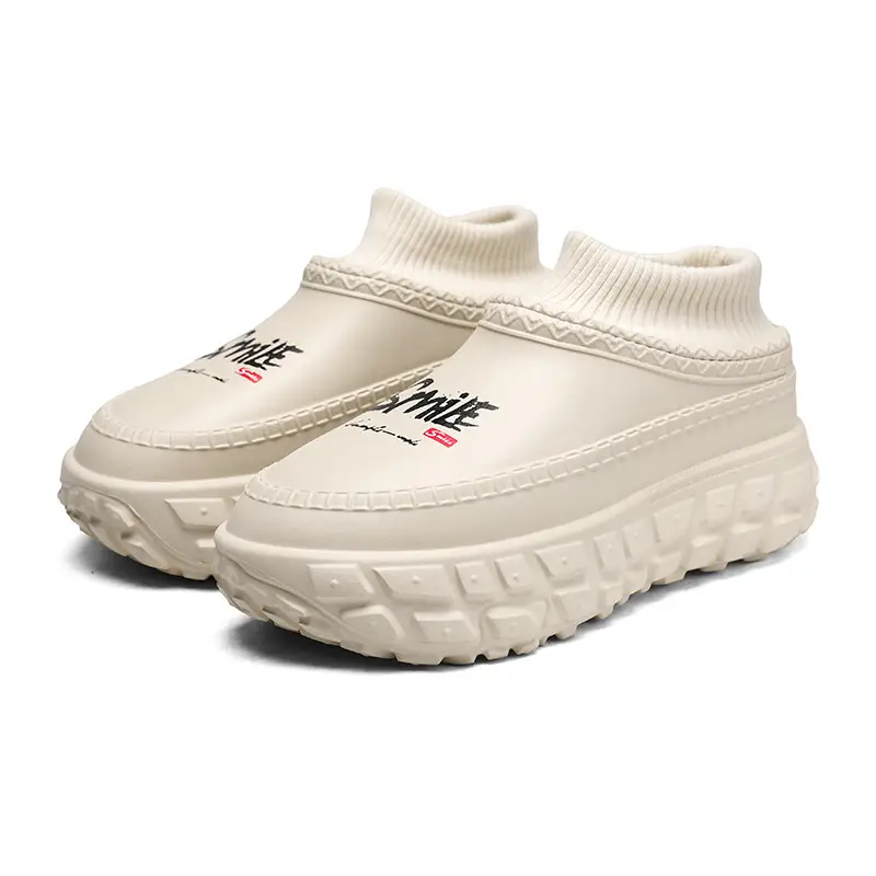 fleece-lined Cotton Shoes Women's Thick-soled Height-increasing Warm Cotton Slippers for Outer Wear Non-slip Dirty-resistant High Heel Shoes for Couple - Image 8