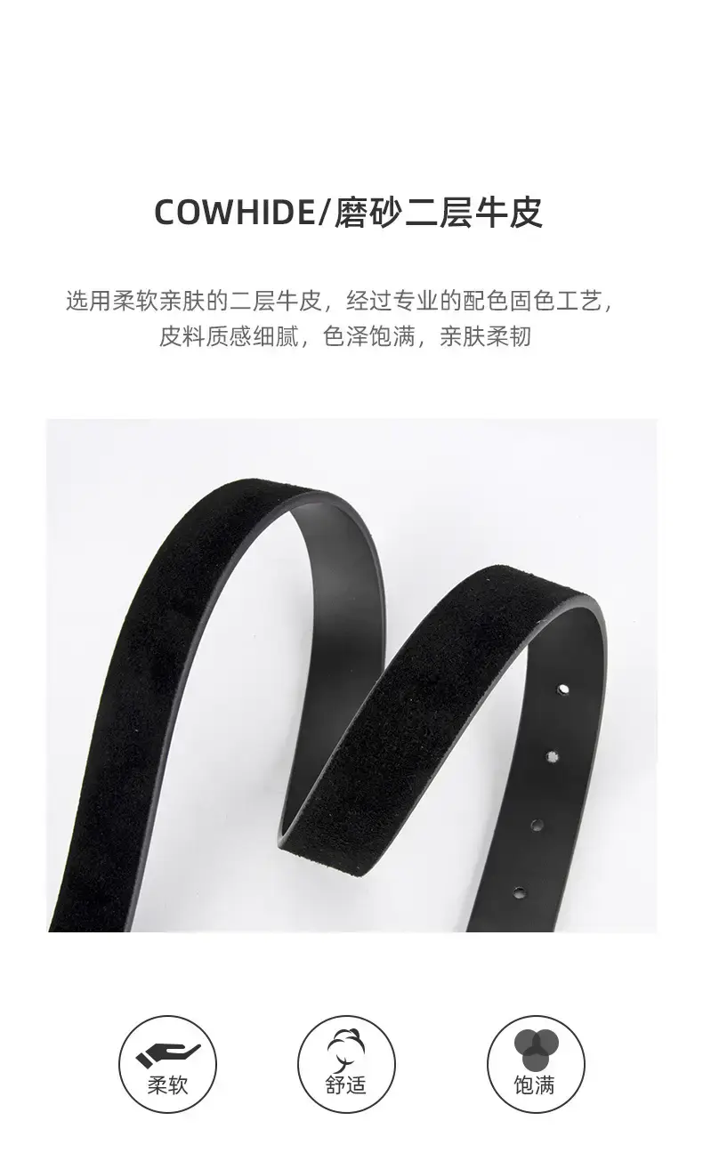 Matte Green Square Buckle Belt for Women — feature 5
