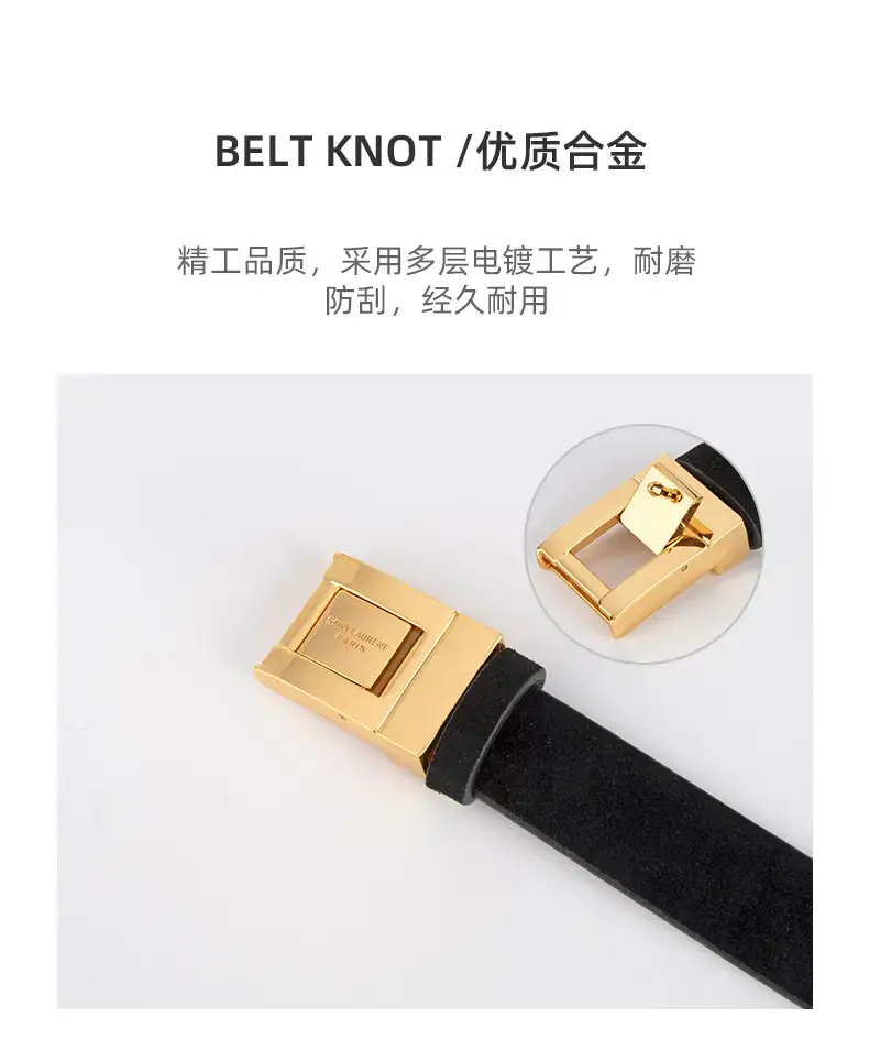 Matte Green Square Buckle Belt for Women — feature 6