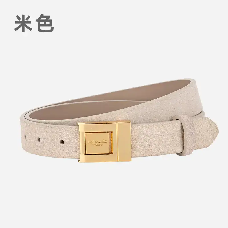 Matte Green Square Buckle Belt for Women - Image 8