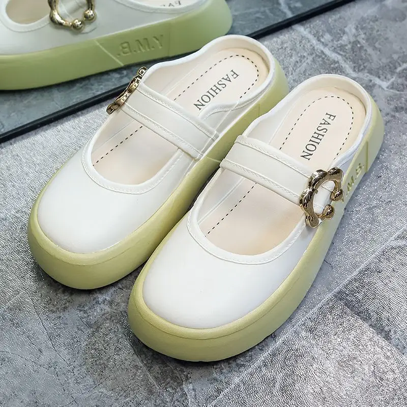 2024 Joker Summer Baotou Slippers Women's Fashionable Outfit Lazy Slip-on Soft Bottom Non-slip Sandals for Women - Image 7