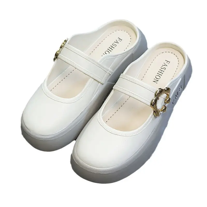 2024 Joker Summer Baotou Slippers Women's Fashionable Outfit Lazy Slip-on Soft Bottom Non-slip Sandals for Women - Image 9