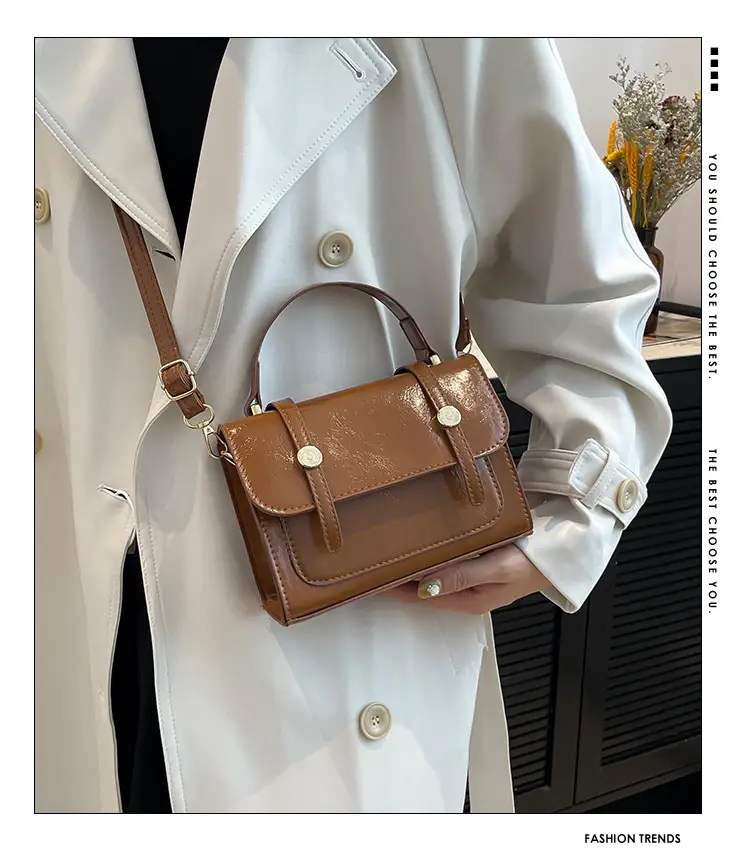 Vintage Black Shoulder Bag for Women 2024 Winter — feature 1