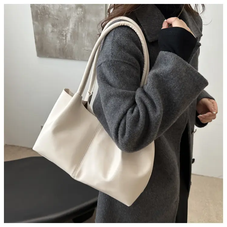 Brown Leather Tote Bag for Women, Large Capacity, Shoulder Style — feature 15