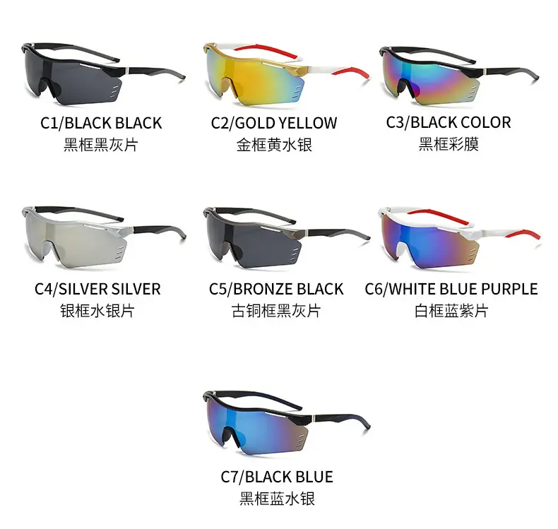 Men Women Windproof Sunglasses C3 Black Anti UV β feature 10