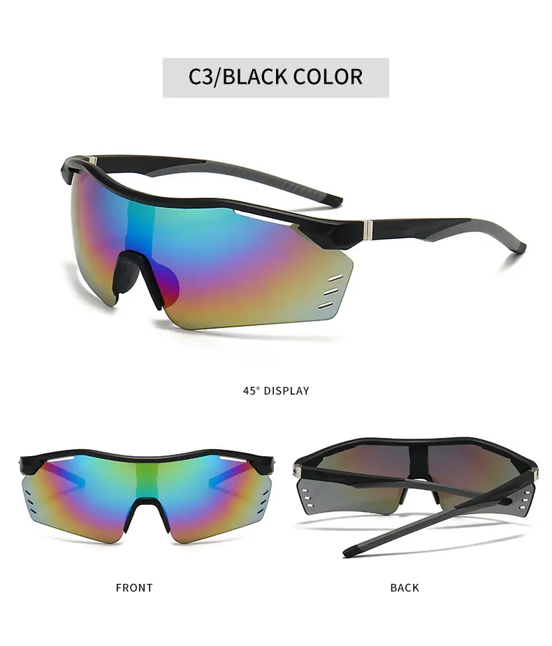 Men Women Windproof Sunglasses C3 Black Anti UV β feature 13
