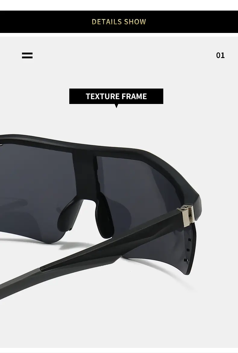 Men Women Windproof Sunglasses C3 Black Anti UV β feature 18