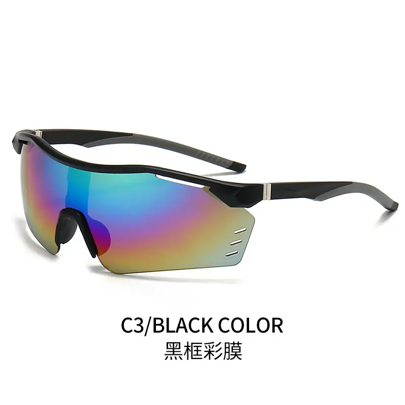 Men Women Windproof Sunglasses C3 Black Anti UV - Image 2