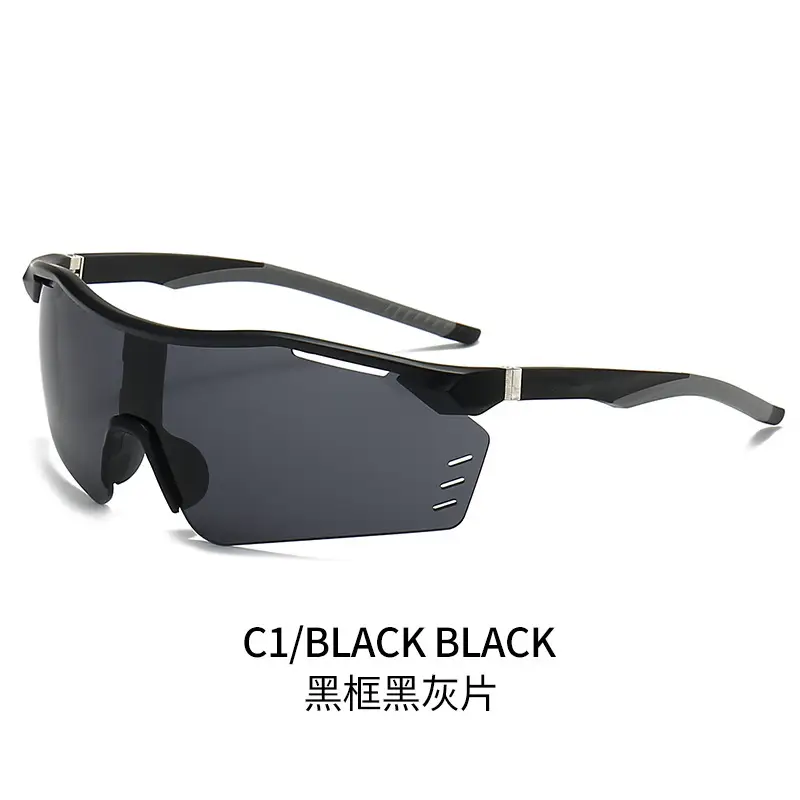 Men Women Windproof Sunglasses C3 Black Anti UV - Image 3