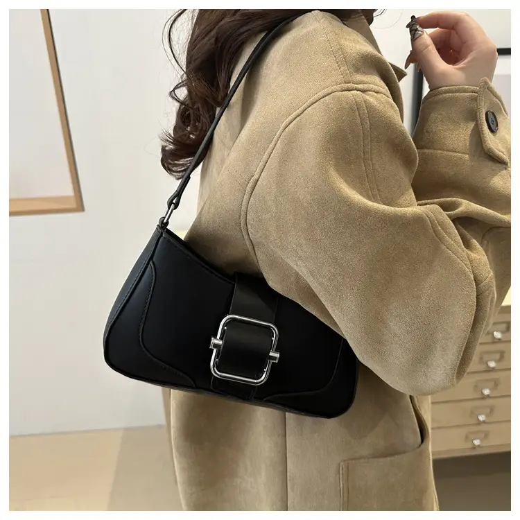 Elegant Underarm Bag for Women, Beige Leather, Shoulder Strap, Niche Design — feature 21