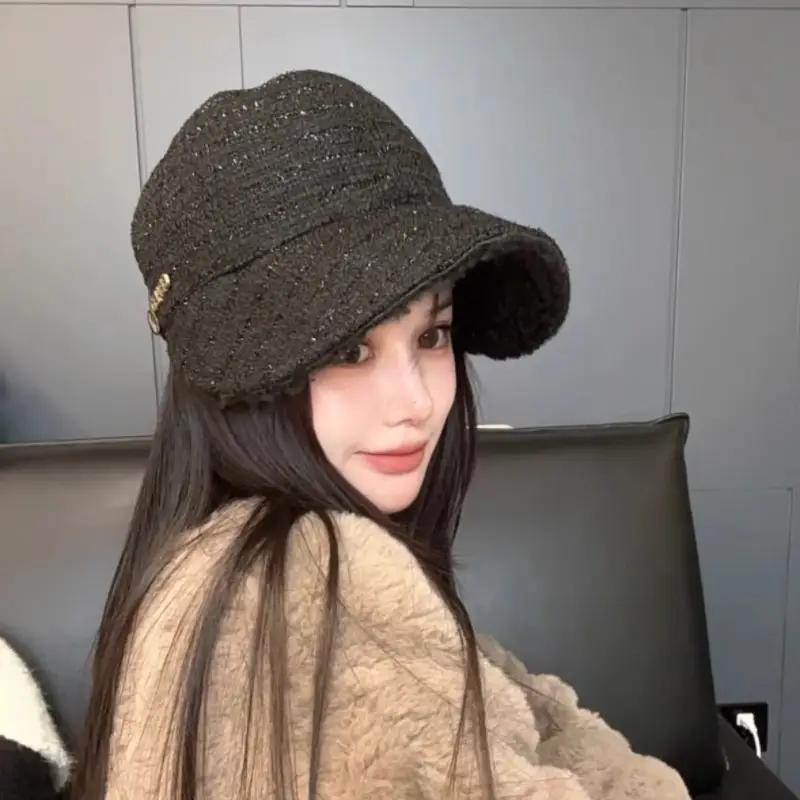 Women's Xiang Style Beige Fisherman Hat for Autumn Winter — feature 14