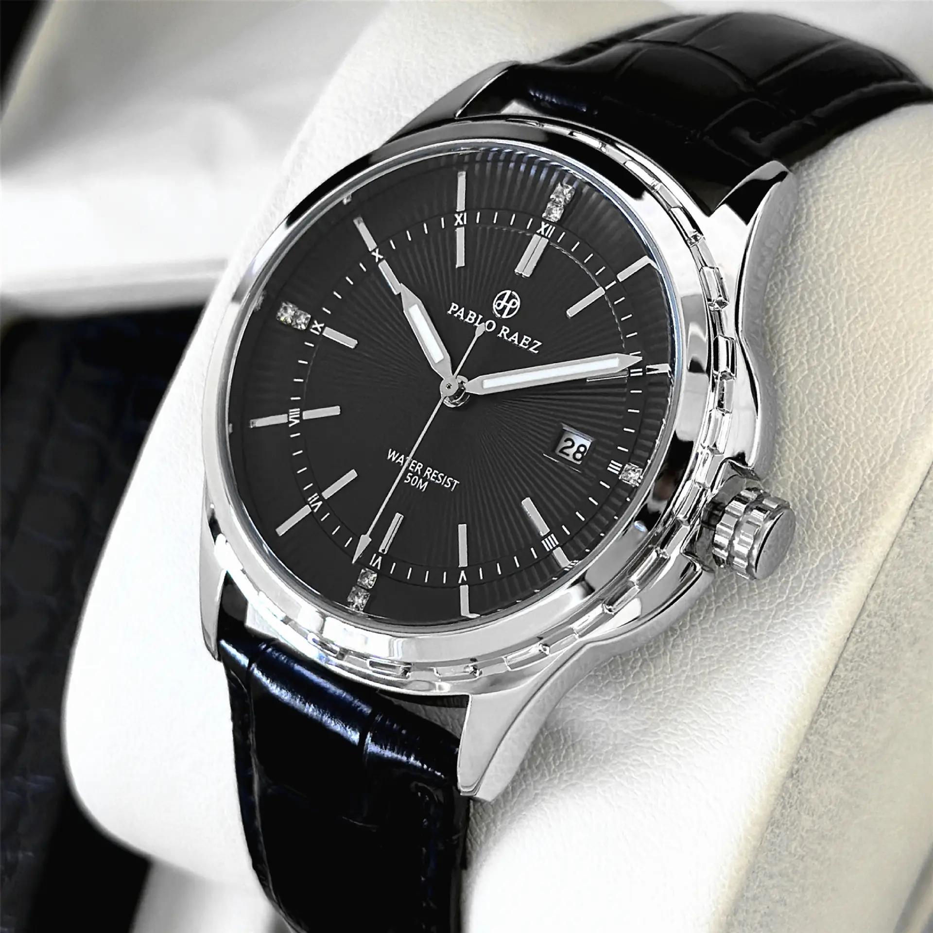 Men's Silver Watch with Second Sweep Movement - Image 5