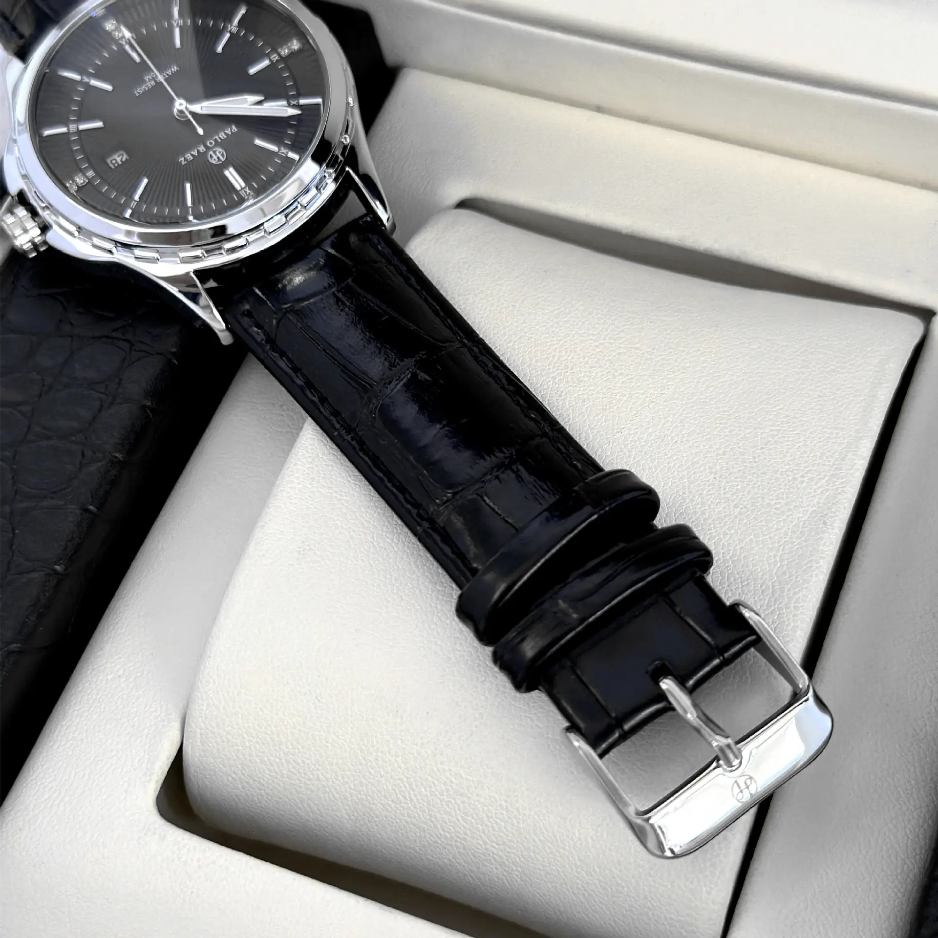Men's Silver Watch with Second Sweep Movement - Image 7