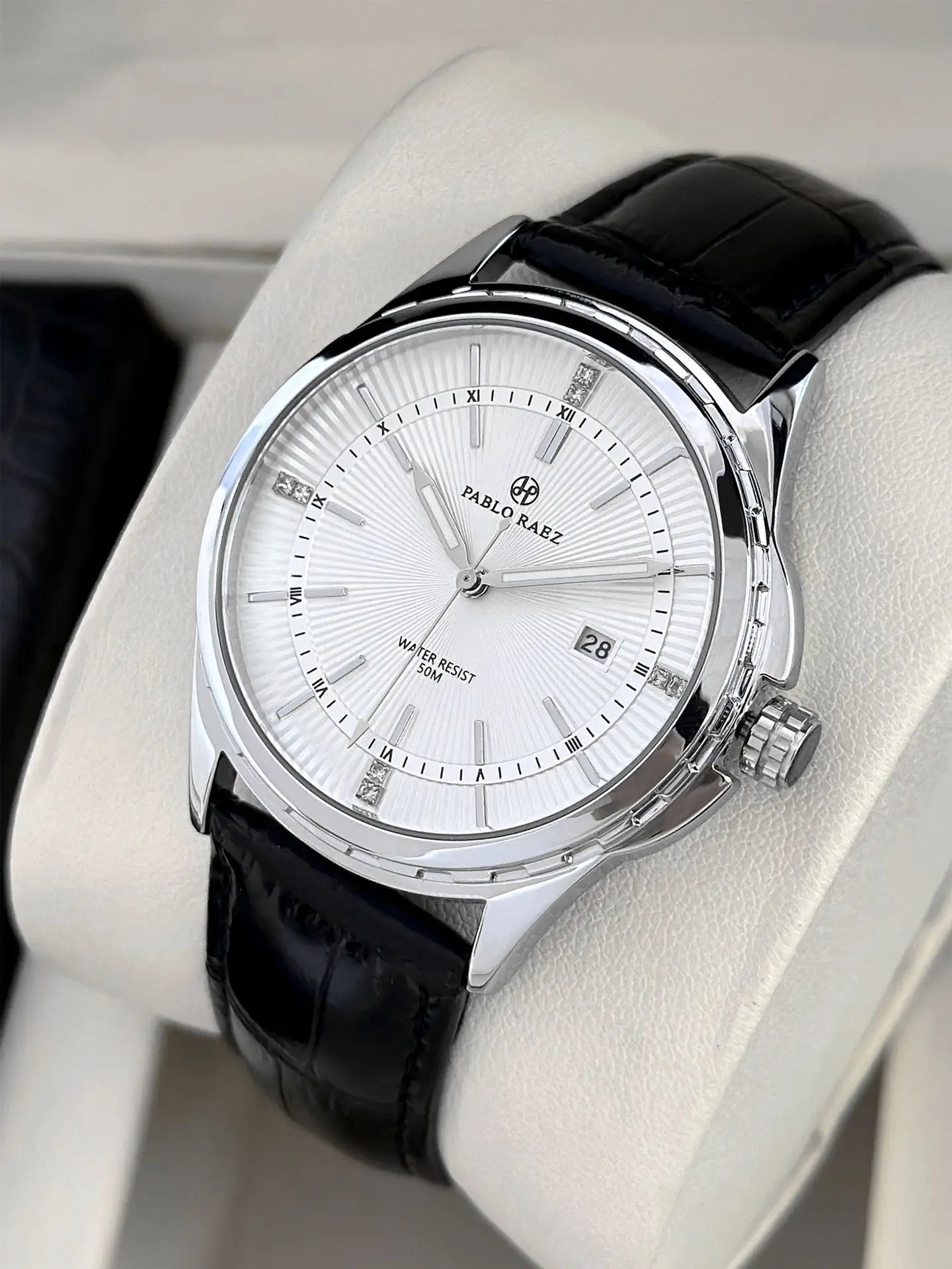 Men's Silver Watch with Second Sweep Movement — feature 21