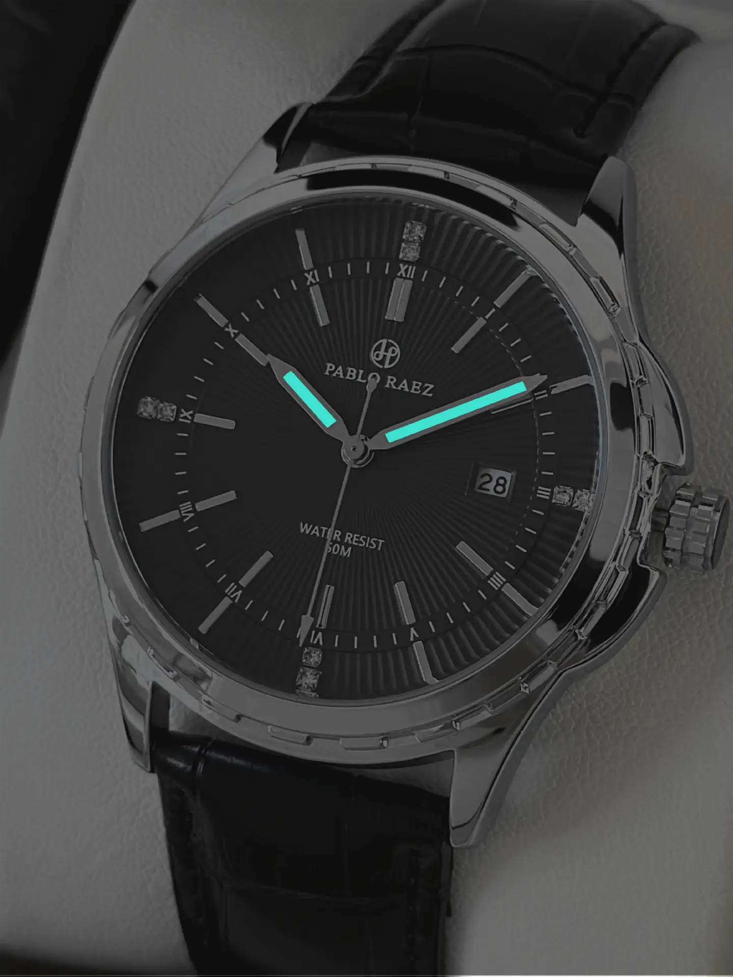 Men's Silver Watch with Second Sweep Movement — feature 6