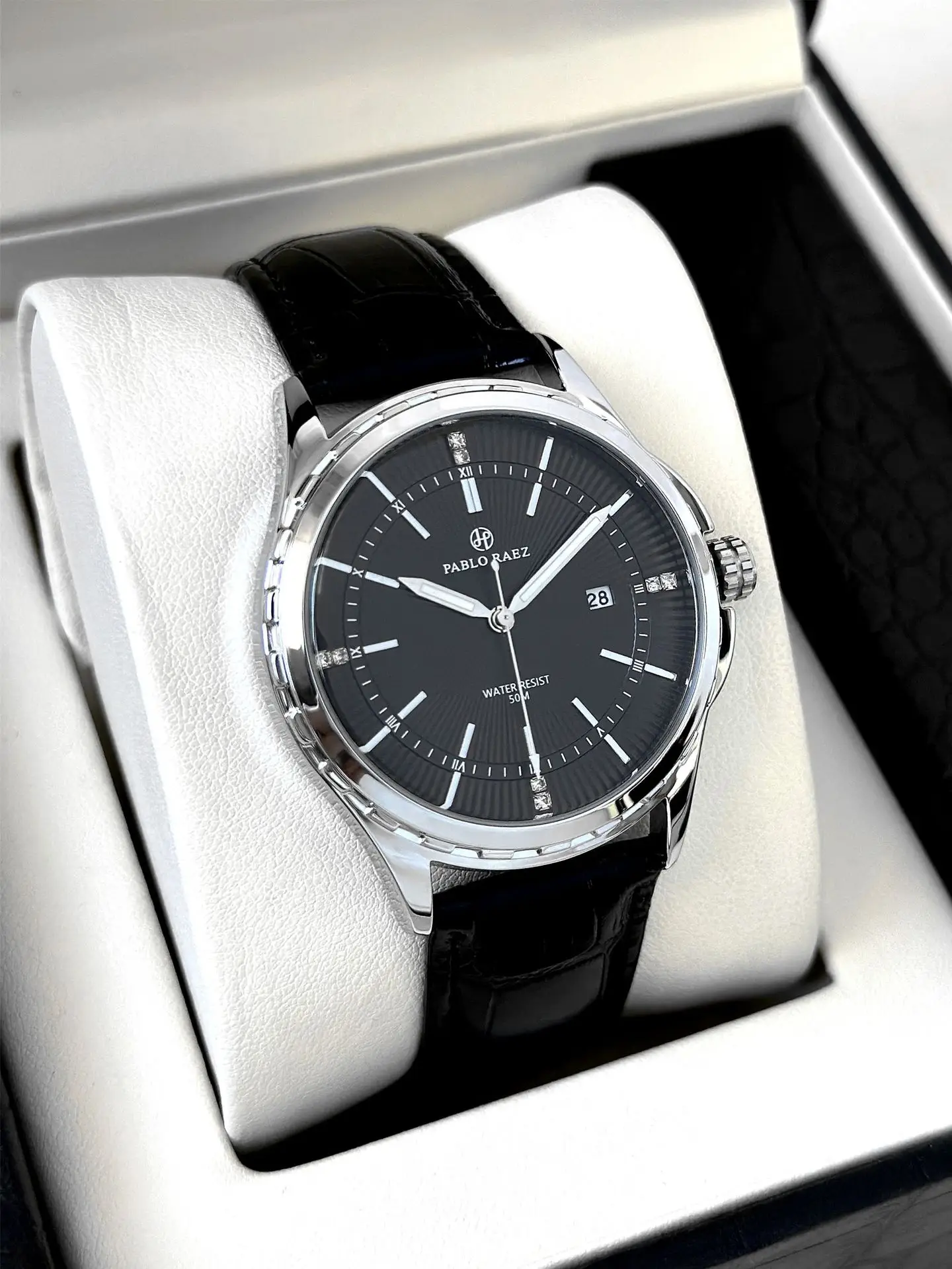 Men's Silver Watch with Second Sweep Movement — feature 9
