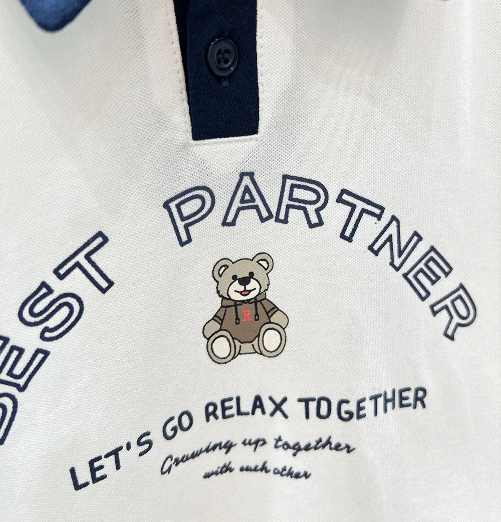 Boys Polo Shirt White Blue Cartoon 2025 Summer — feature 7