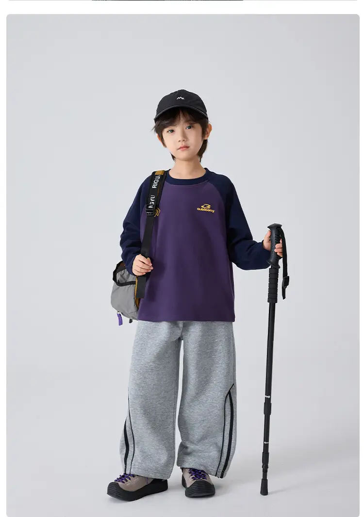 Haima's Boys' Green Raglan Sleeve Thermal Winter Top — feature 11